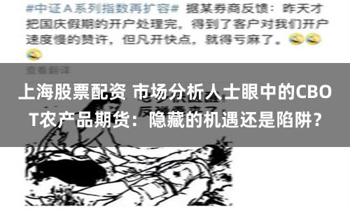上海股票配资 市场分析人士眼中的CBOT农产品期货：隐藏的机遇还是陷阱？