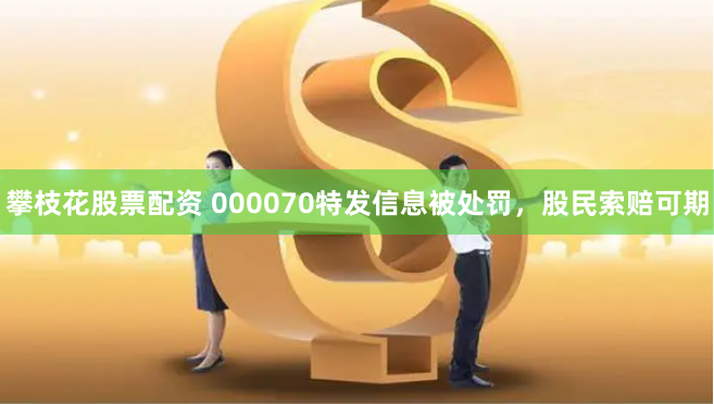 攀枝花股票配资 000070特发信息被处罚，股民索赔可期