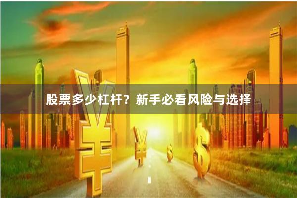 股票多少杠杆？新手必看风险与选择